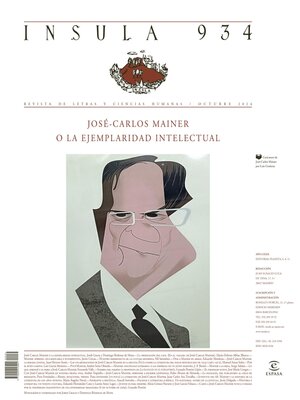 cover image of José-Carlos Mainer o la ejemplaridad intelectual (Ínsula n° 934, octubre 2024)